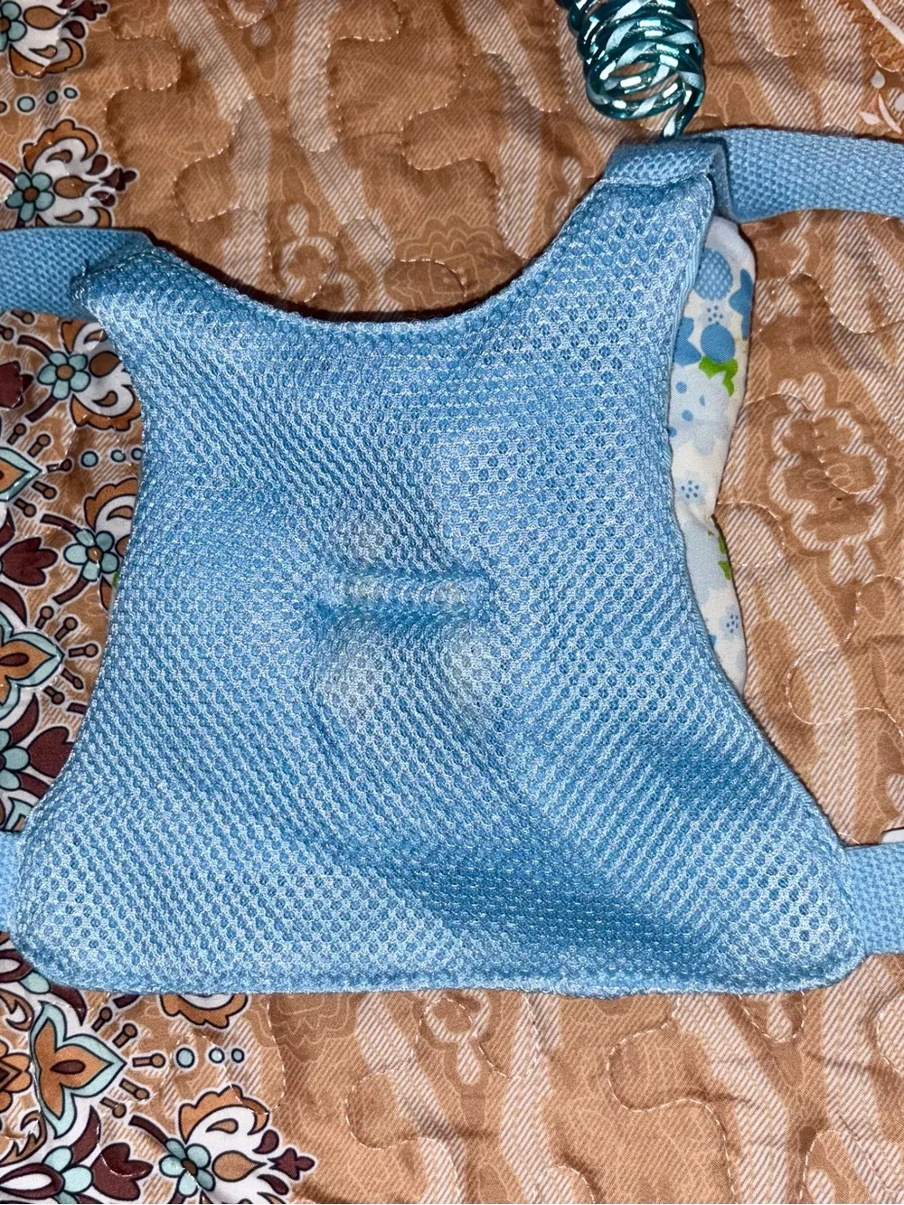 Light Blue Floral Baby Harness with Leash